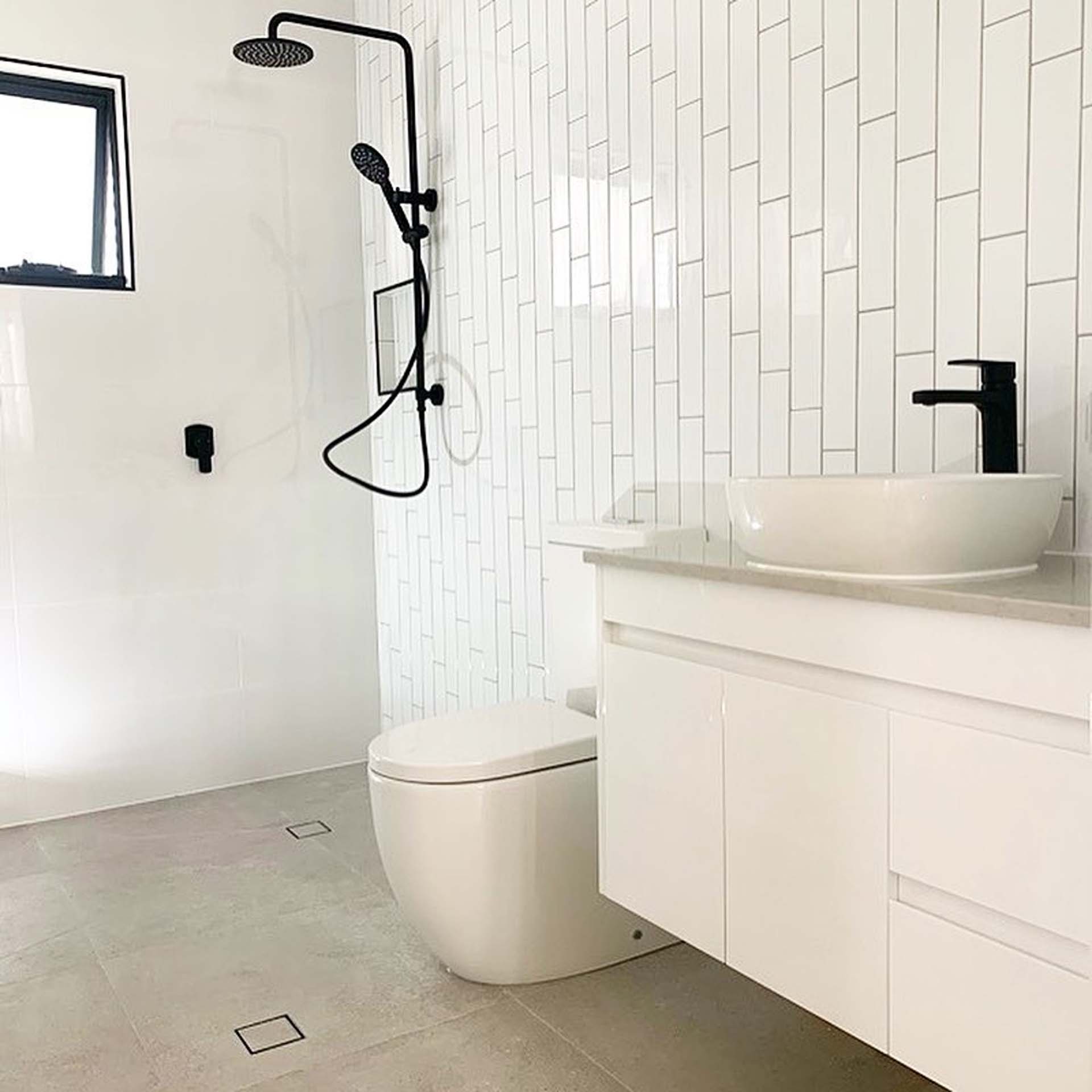 Photo of Bathroom after renovation | Featured image for Different Types of Toilets for Your Home blog for Akins Plumbing.
