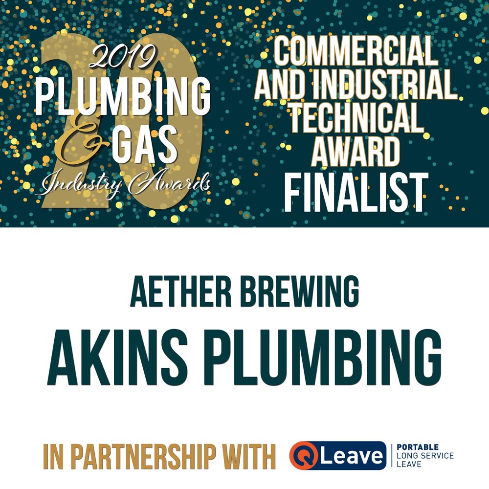 Commercial and Industrial Technical Award Finalist | Featured image for Commercial Plumbing Project Aether Brewing.