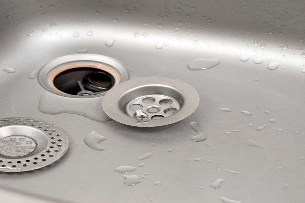 Silver kitchen sink | Featured image for the Drainage Inspections Service from Akins Plumbing.
